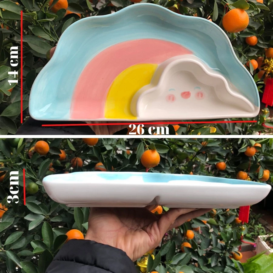 雲形セラミックプレート おしゃれな食卓デコレーション 雲皿