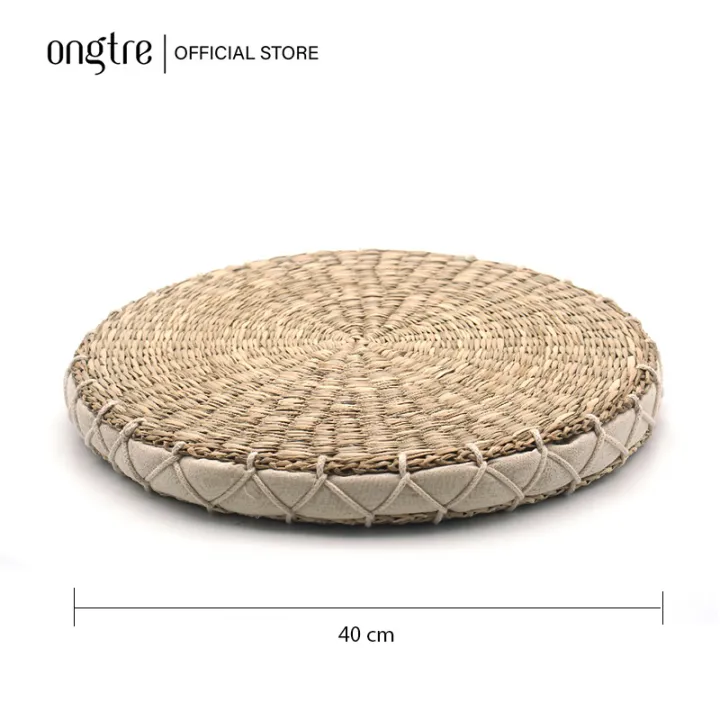 スゲ材のクッション 丸型と角型 (40cm& 45cm) 弾力性あり ONGTRE