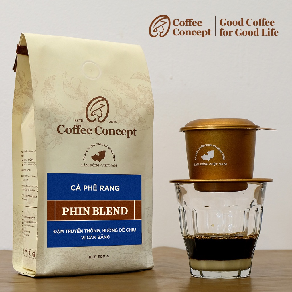 Coffee Concept Phin Blend ベトナムコーヒー 伝統製法 100%ピュア 500g Coffee Concept