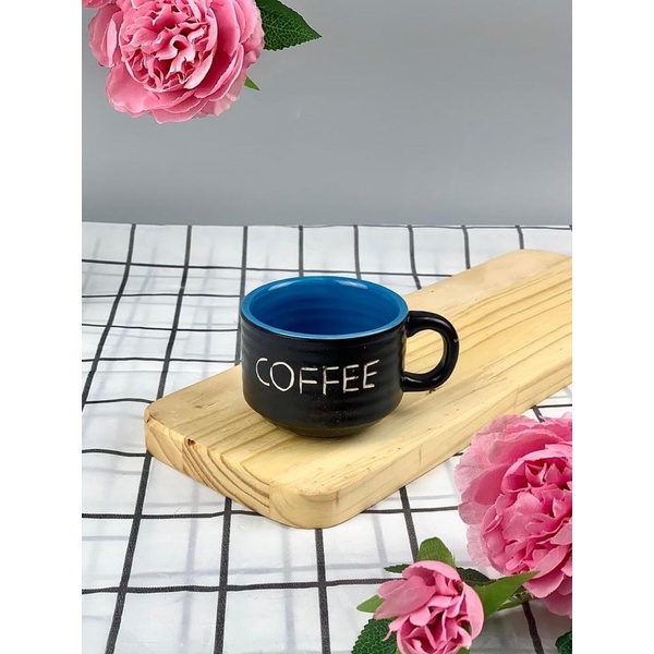 ーヒーカップ カフェカップ 150ML セラミックコーヒーマグ - ブラックブルー