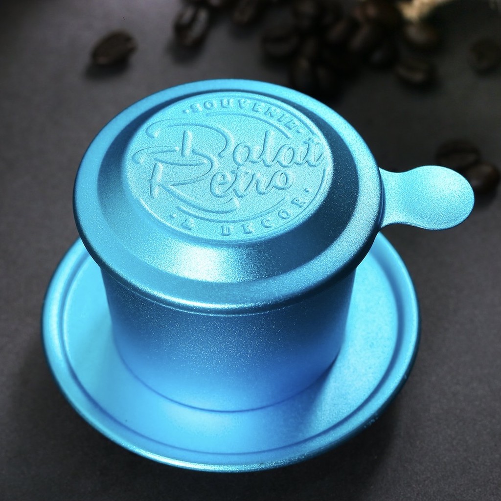コーヒーフィルターセット スクラッチアルマイトモデル レトロブルーカラー Dalat Retro