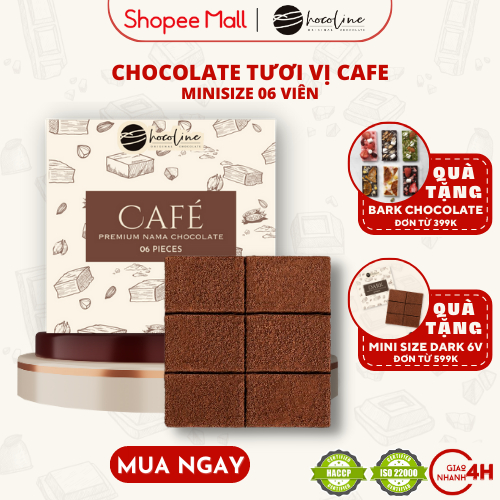 コーヒーフレッシュチョコレート - ミニサイズ6個入り (40グラム)