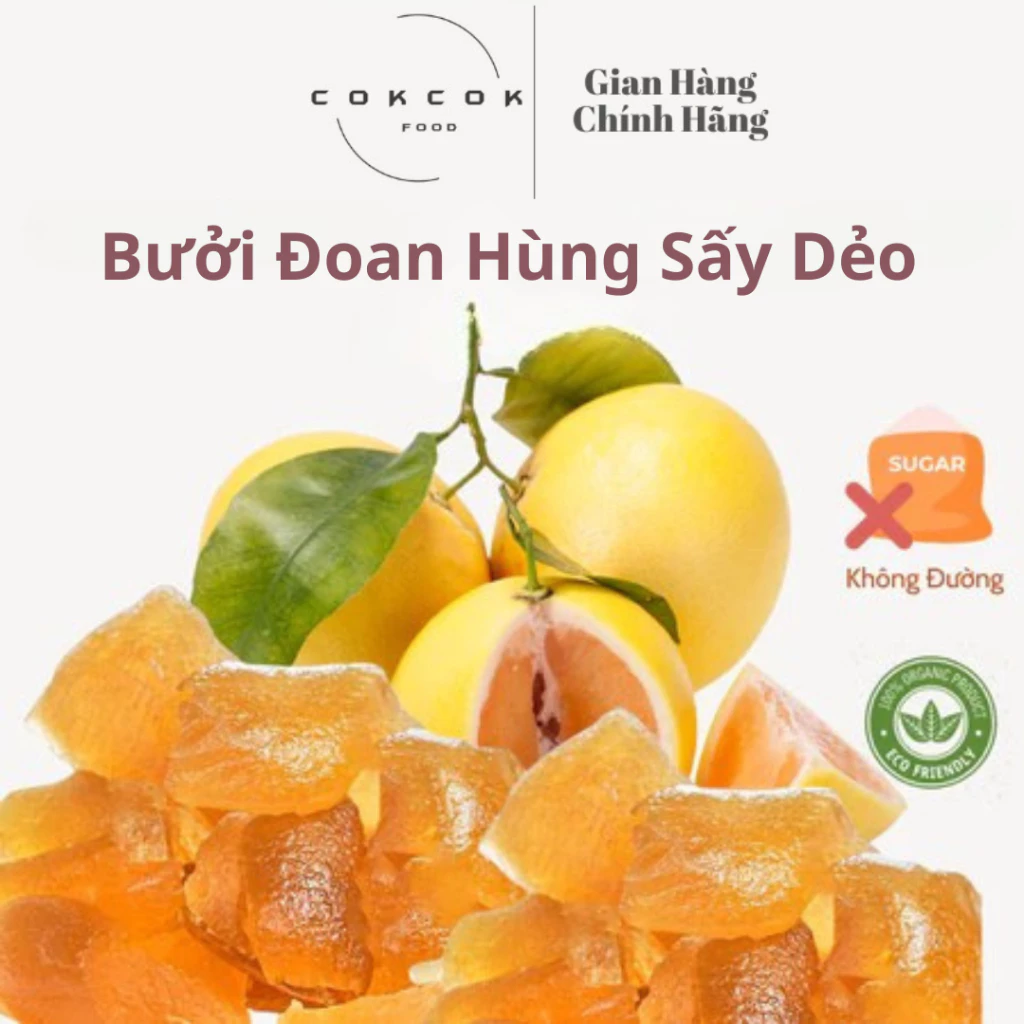 CokcokFood ドアンフン ポメロ はちみつソフトドライ (100g) - ヘルシー テト スナック