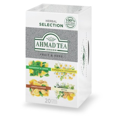4種類のハーブティーフルーツ&ハーブ ティーバッグ 20袋 Ahmad Natural Benefit