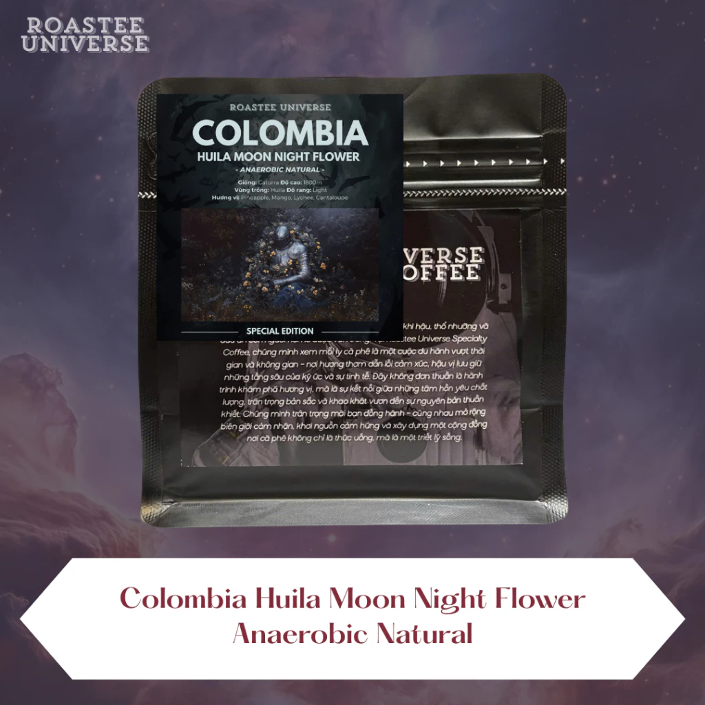 コロンビア・ウィラ産ムーンナイトフラワー 嫌気性発酵ナチュラル スペシャルティコーヒー（挽き豆）プアオーバー用 250g