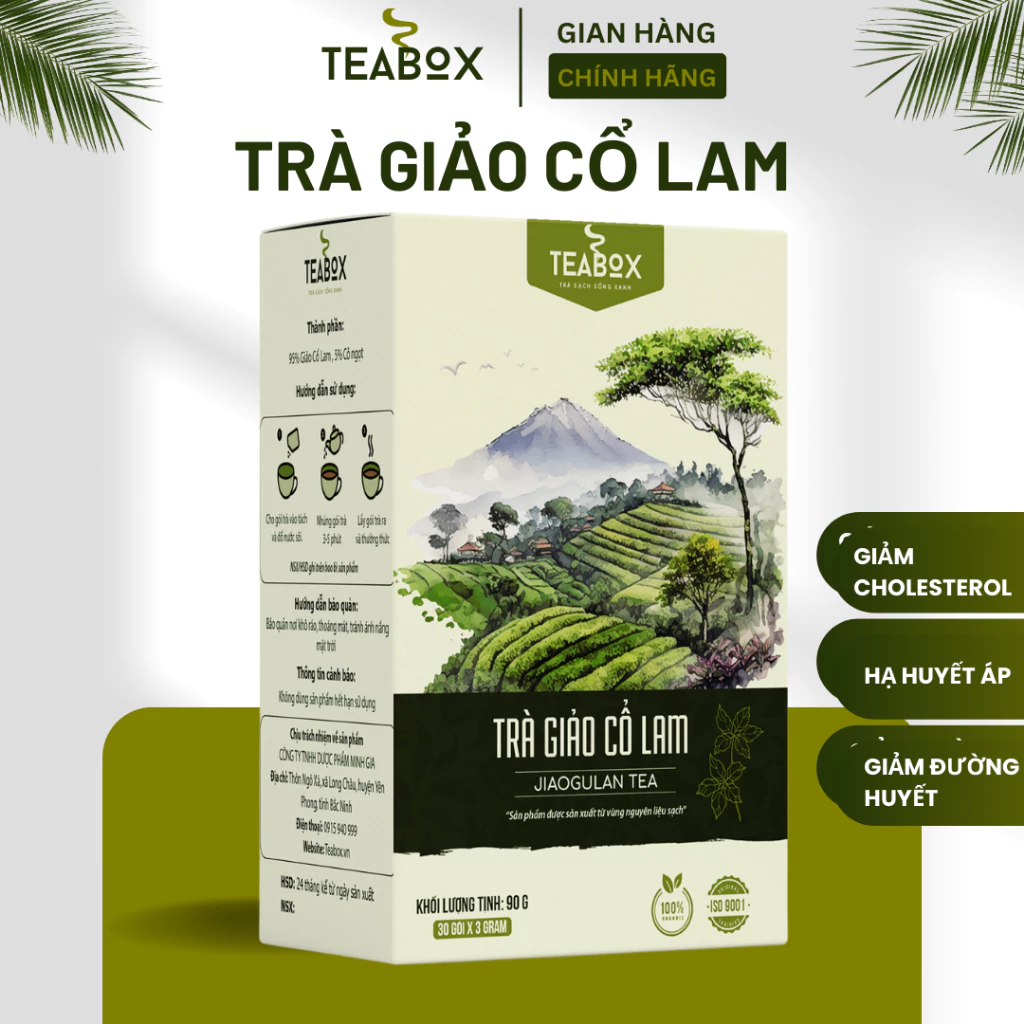 【10箱セット】ギョウコラム茶（アマチャヅル）健康茶 脂質・血糖値・血圧ケアに | ティーバッグ30包入（3g×30）Teabox