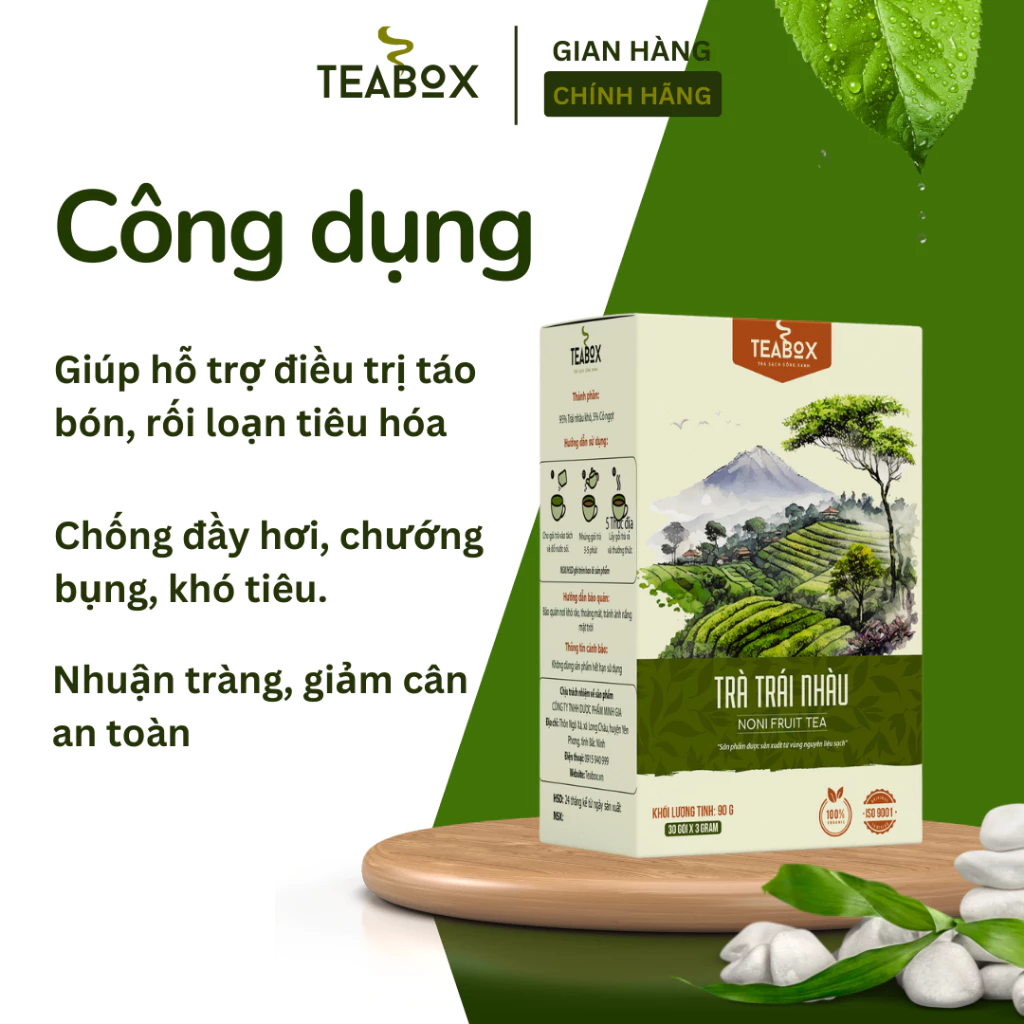 【10箱セット】ノニ茶（ノニフルーツティー） 便秘・消化不良・お腹の張り解消 ティーバッグ30包入り Teabox