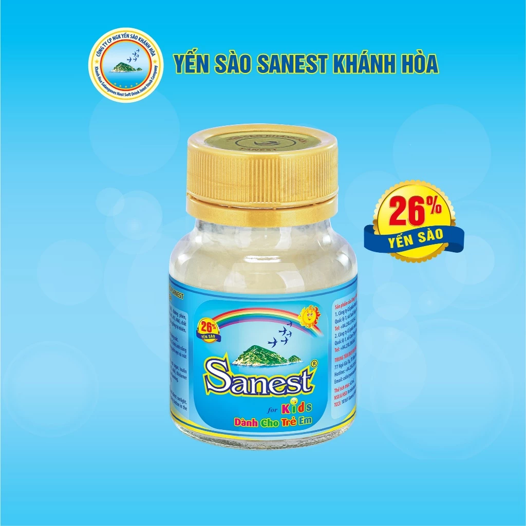 【20本セット】カインホア サンネスト 子供用ツバメの巣ドリンク 62ml 26%高配合 - S161H1