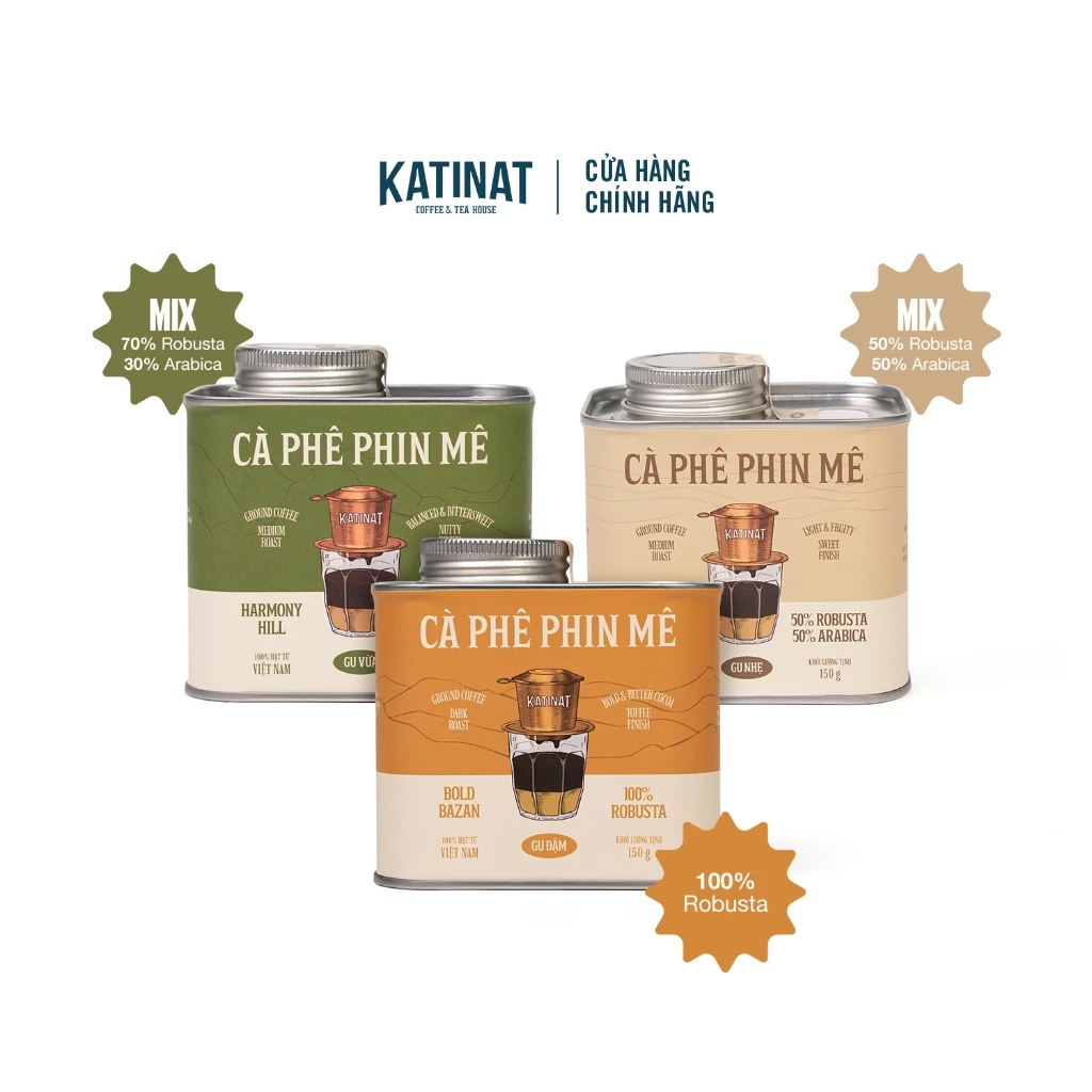 【3箱セット】KATINAT ベトナムスペシャルティコーヒー 飲み比べセット 150g×3箱