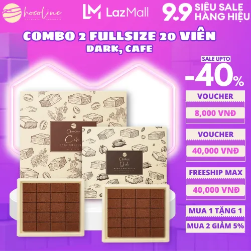 生チョコレート コーヒー & ダークフレーバー 2箱のコンボ 40粒(380g) Chocoline