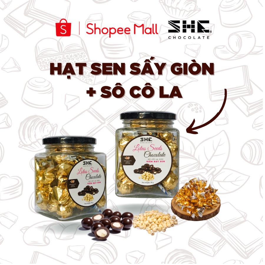 チョコレートボール ロータスシード 2本セット 90g/本 SHE Chocolate