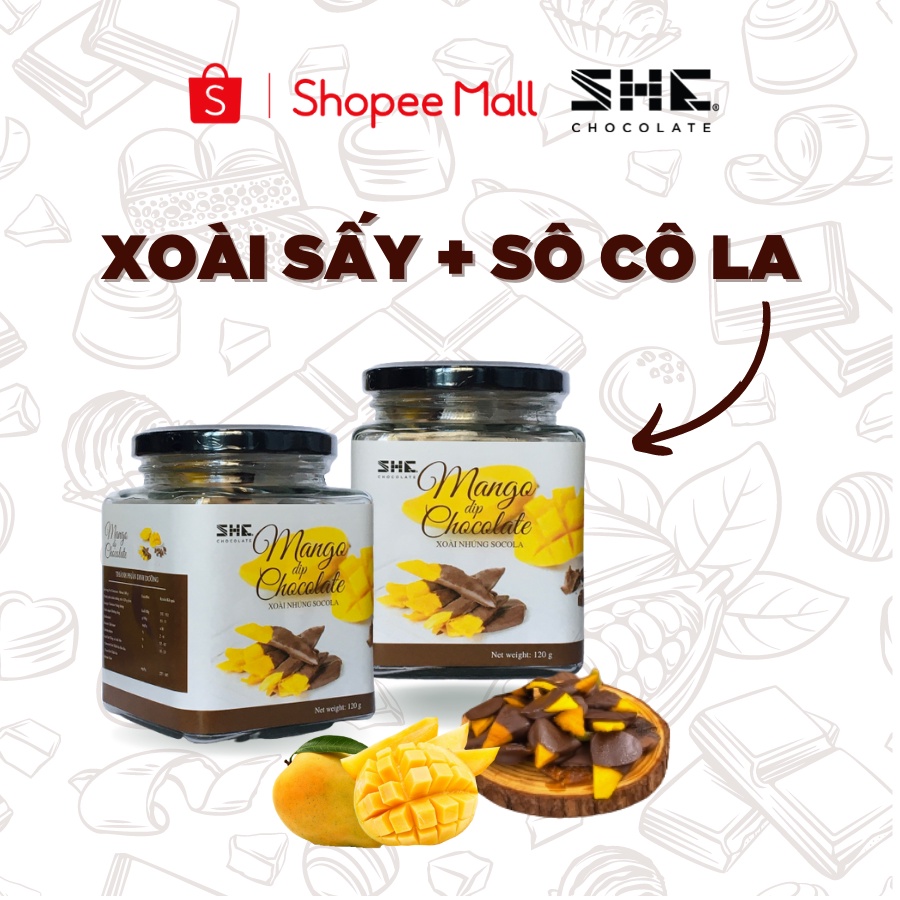 マンゴーのチョコレートディップ 2本セット 120g SHE Chocolate