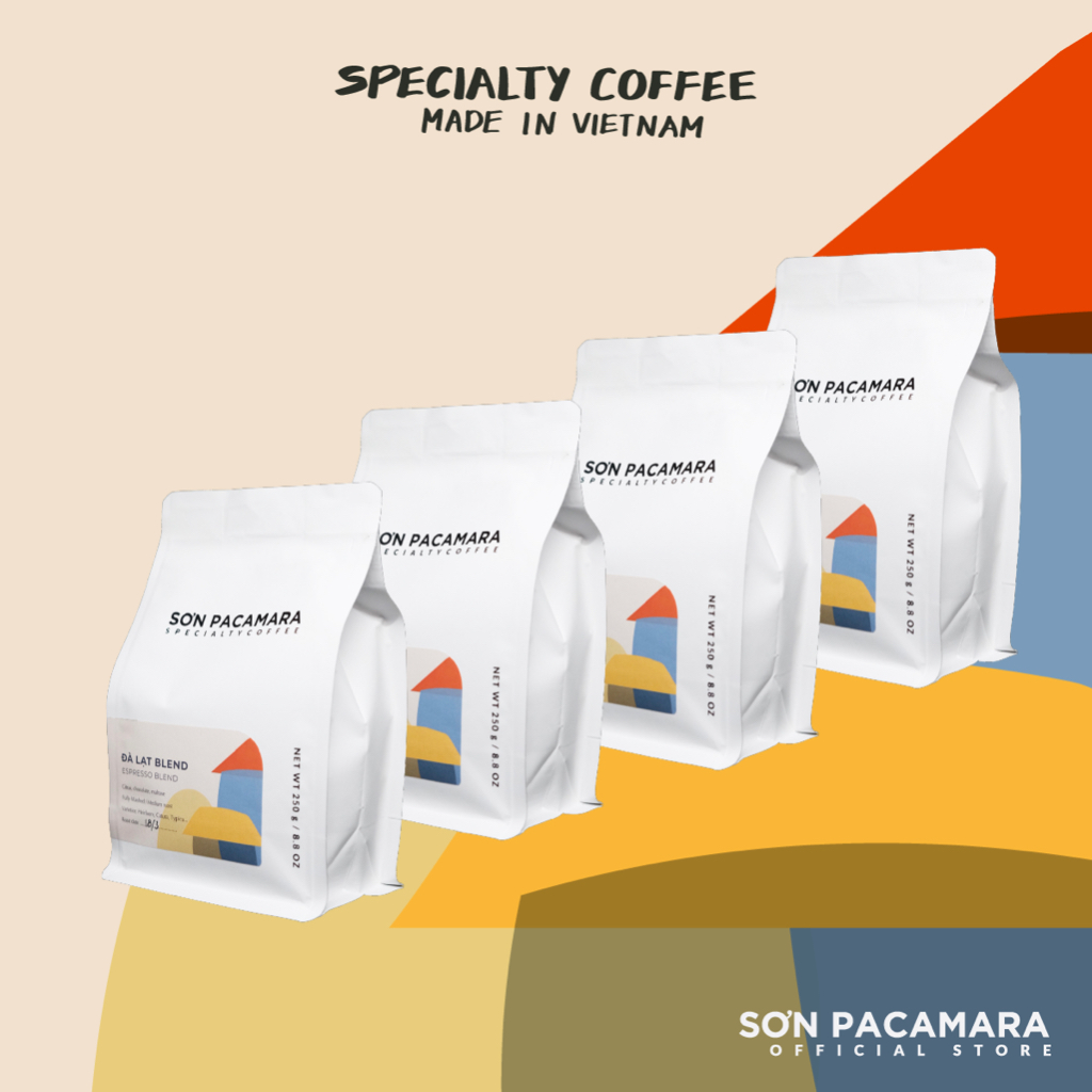 ダラット ブレンド 250gr 4 パックのコンボ - マシン/フィルターに最適 - コールドブリュー