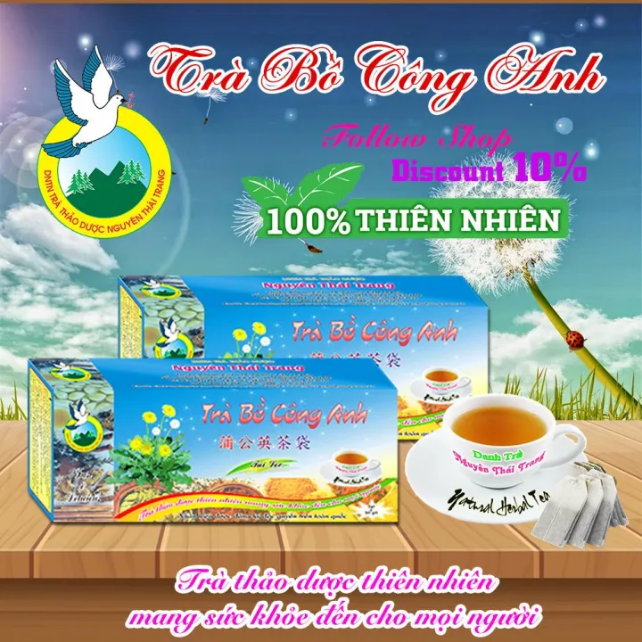 たんぽぽ茶 ハーブティー 10袋セット (50枚 x 2g) ティーバッグ Tra Thao Duoc Nguyen Thai Trang