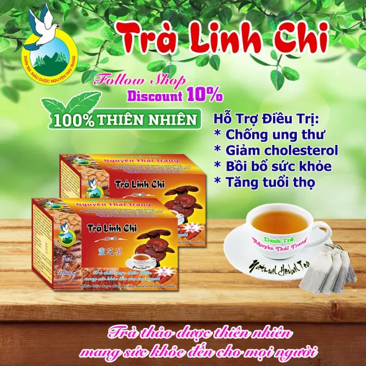 霊芝茶 10袋セット (20枚 x 2g) ティーバッグ Tra Thao Duoc Nguyen Thai Trang