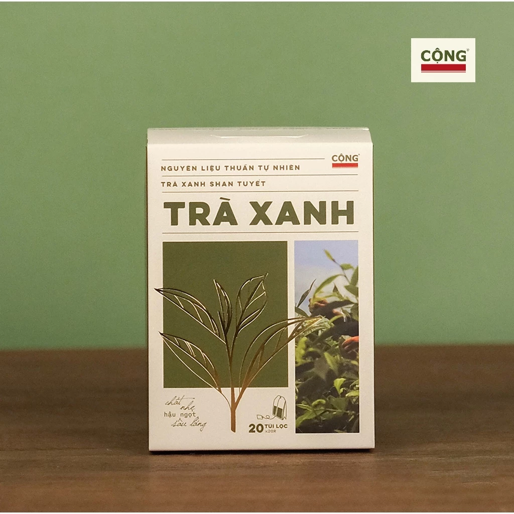 Cộng Cà Phê 緑茶ティーバッグ 2g x 20包 – 手軽なフィルター式