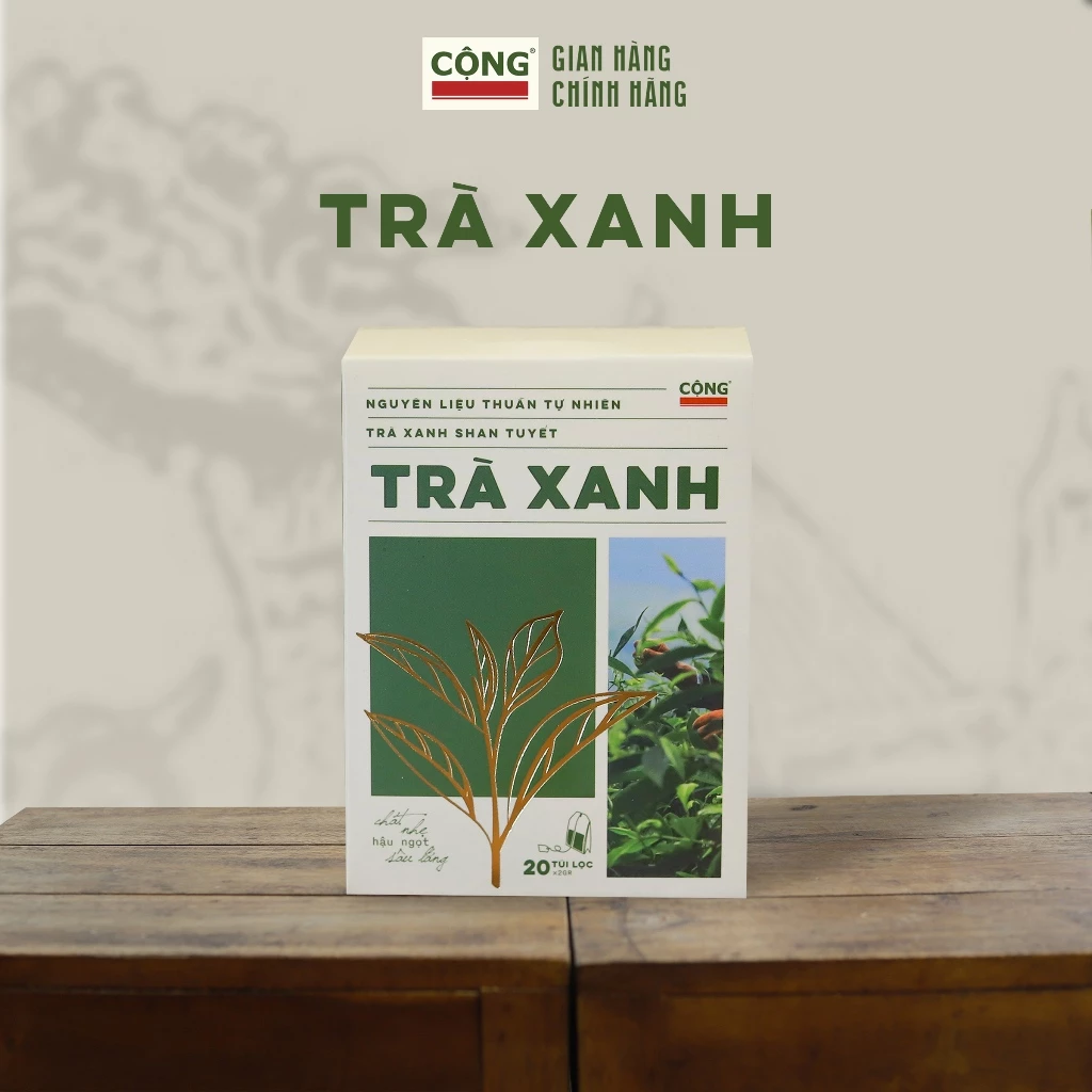 Cộng Cà Phê 緑茶ティーバッグ 2g x 20包 – 手軽なフィルター式