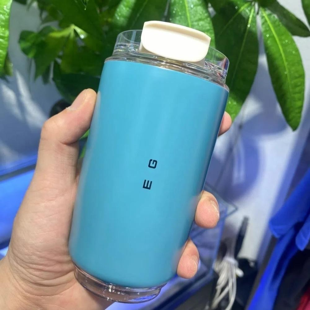CONOPERY スマート 真空断熱 ポータブル マグカップ 保温 保冷 青色 240ml