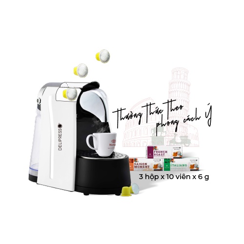 カプセル式ホームコーヒーメーカー デリプレッソコーヒー Delipresso 3箱無料付属 Phuong Vy Coffee