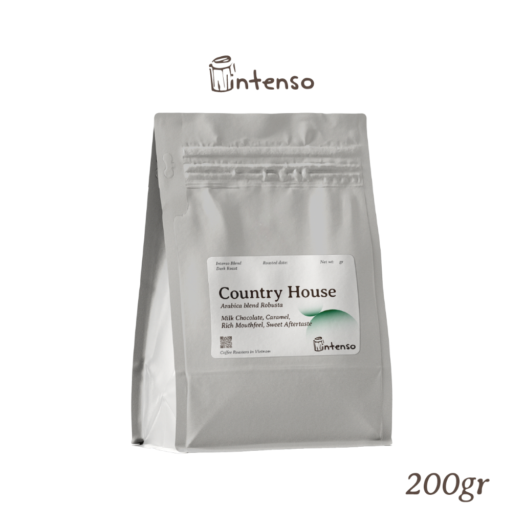 Country House コーヒー 50/50アラビカ・ロブスタブレンド エスプレッソ挽き 200g