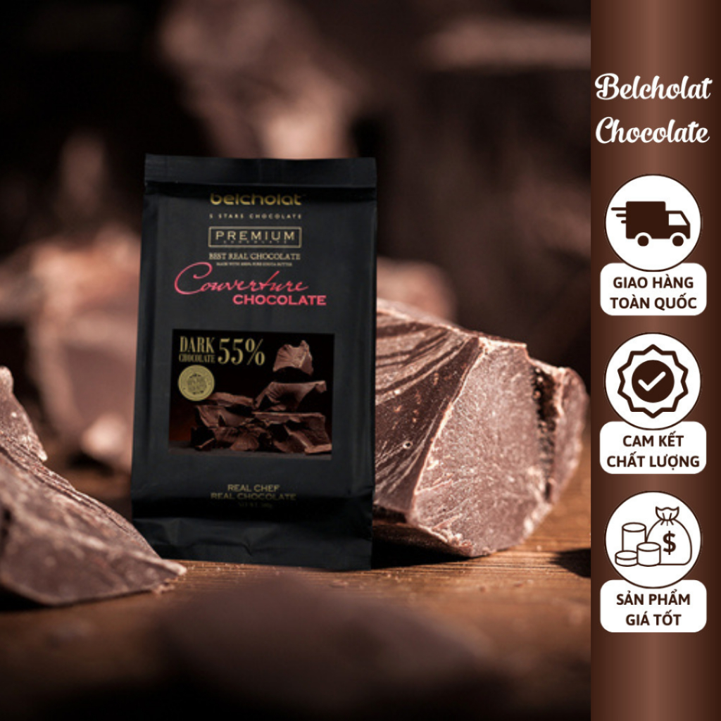 クーベルチュール ダーク チョコレート 55%カカオ ブロック 500g/1kg Belcholat