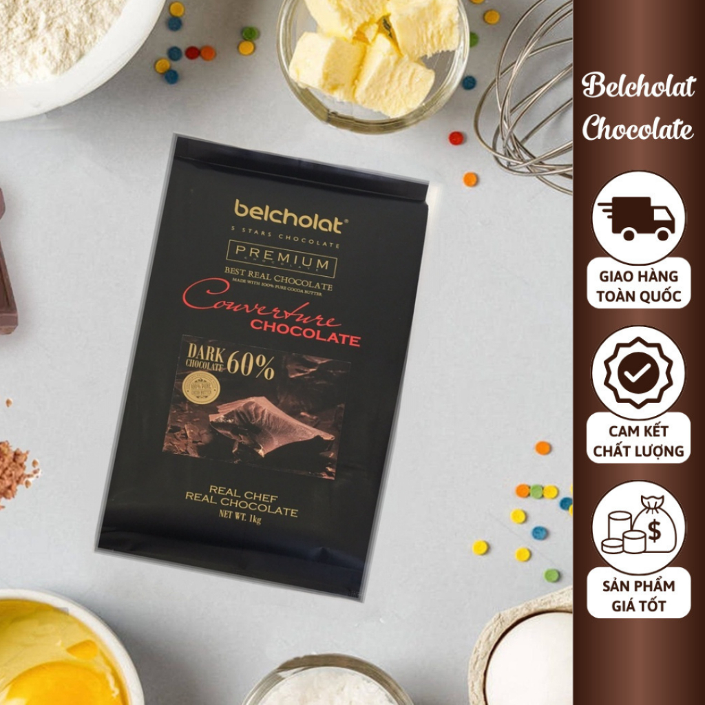 クーベルチュール ダークチョコレート 60%カカオ 1kg Belcholat