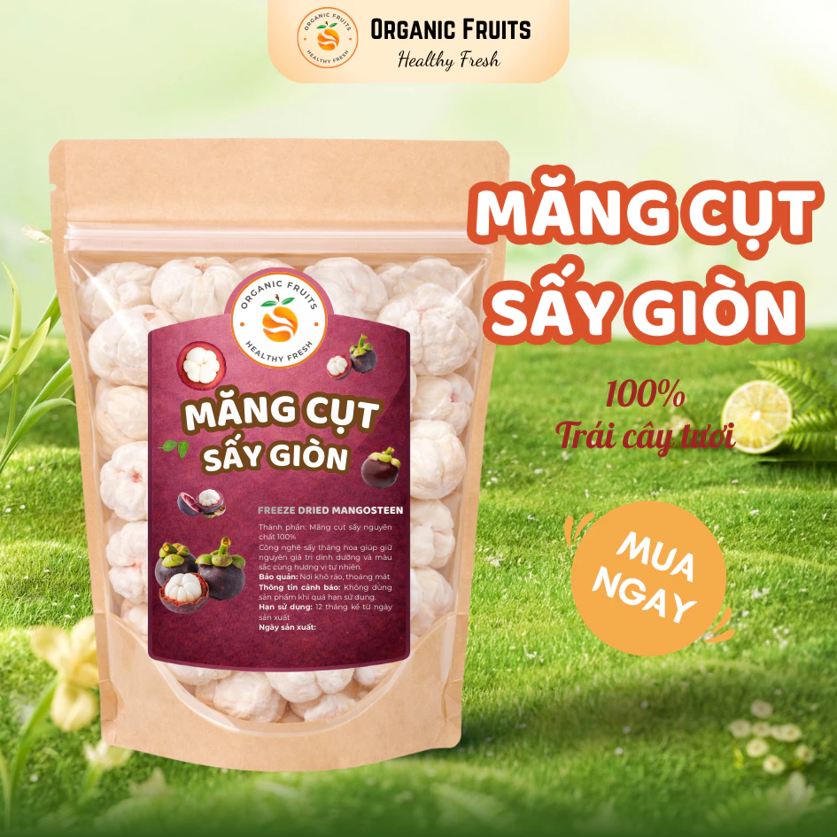 マンゴスチンフリーズドライ 100g – サクサク新食感！奇跡のフルーツの甘酸っぱさ – オーガニックドライフルーツ