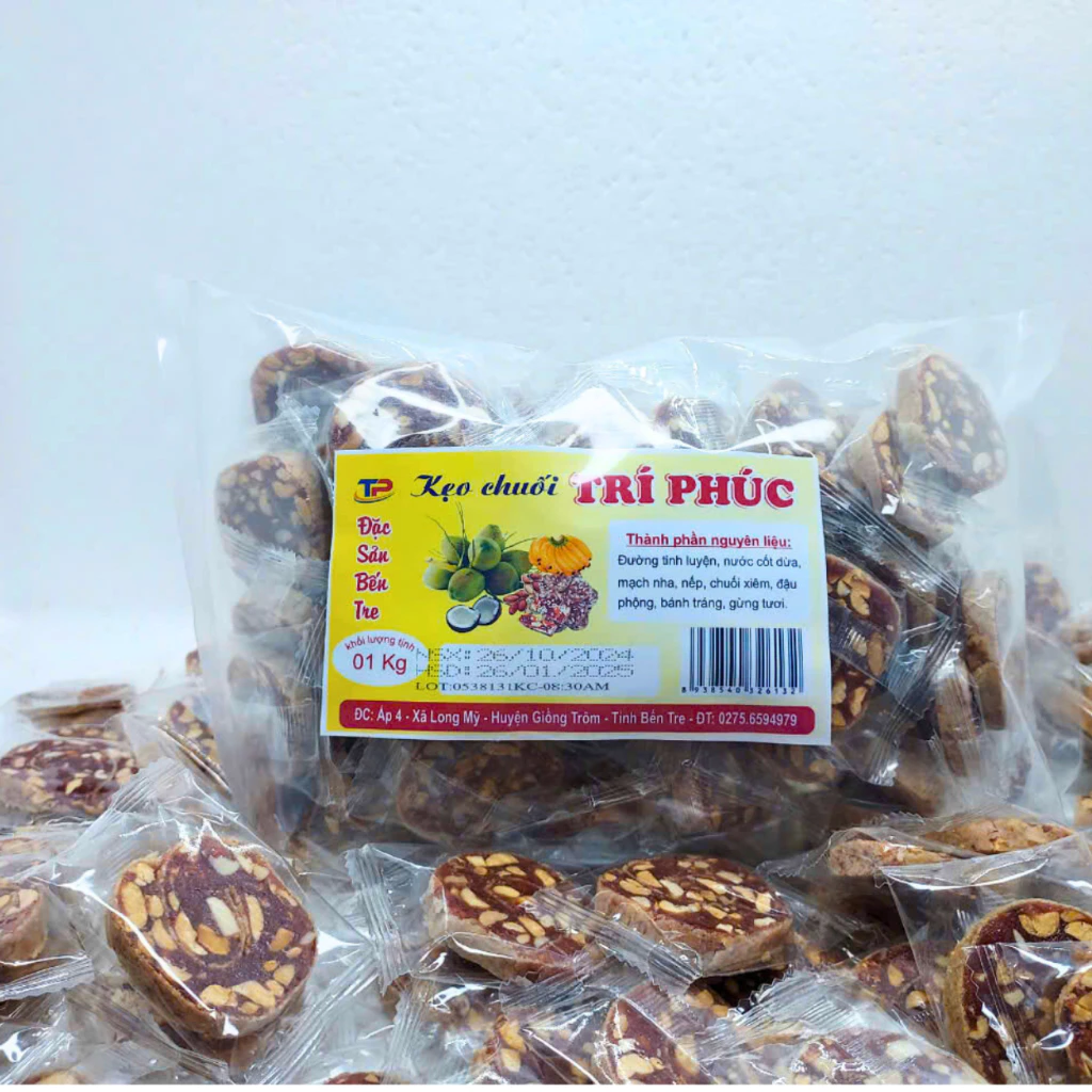 ベンチェー名物！ライスペーパー巻きバナナキャラメル 1kg トリフックブランド