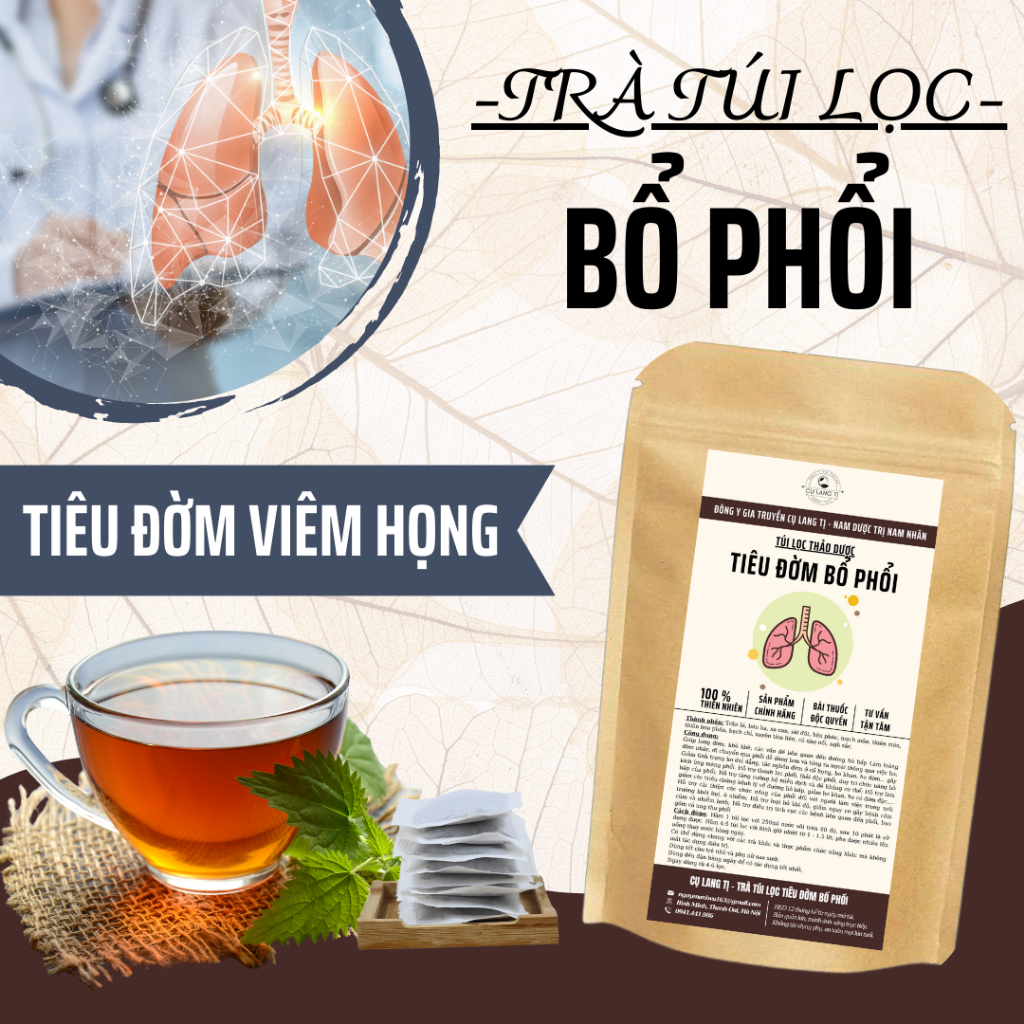 Cụ Lang Tị Trà Tiêu Đờm Bổ Phổi Giảm Ho Khạc 50g Lọc