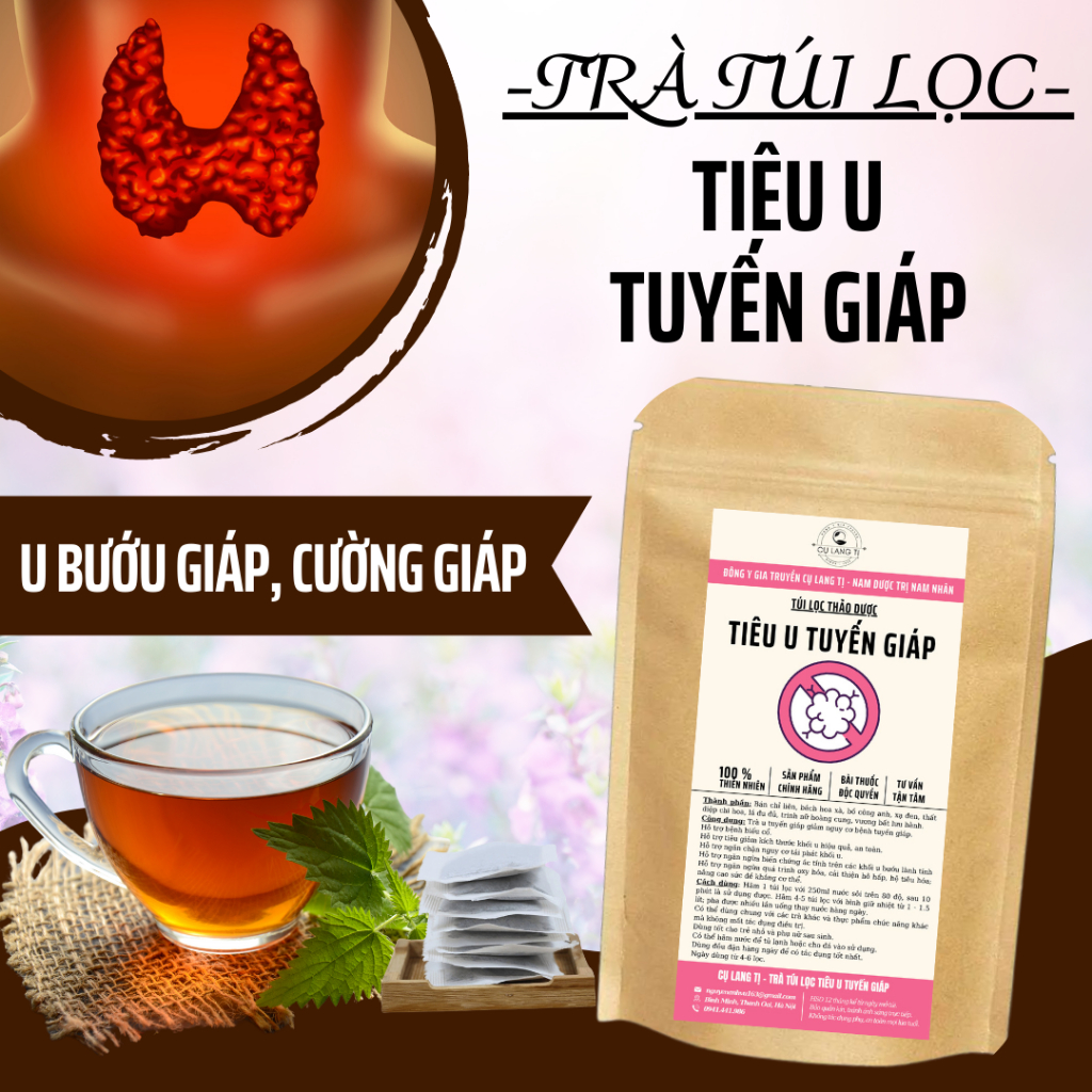 Culangti Trà Tiêu U Giáp Nam Y - Hỗ Trợ Trị U Tuyến Giáp, Cường Giáp, Phình Giáp Bịch 50 Lọc