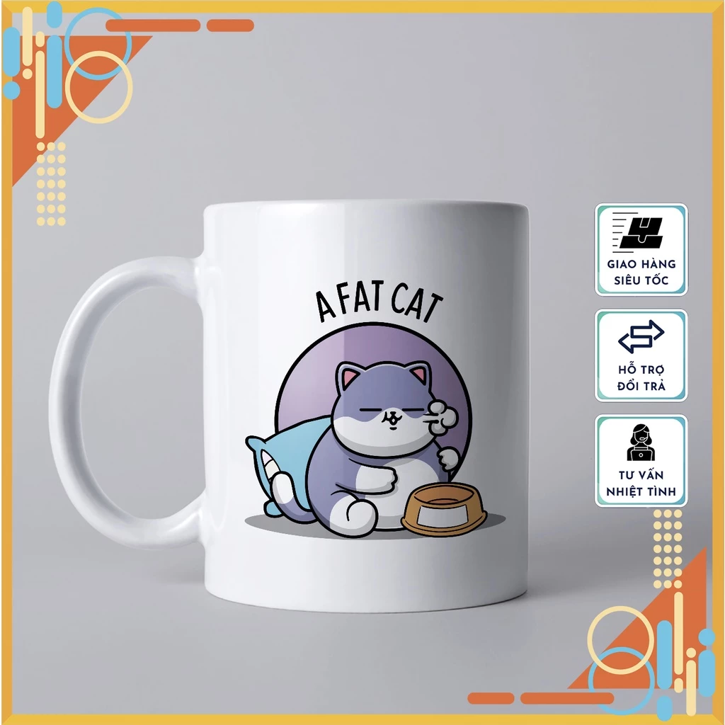 猫柄セラミックマグカップ 34 - かわいい猫デザインの高級カップ、ギフトにも最適、毎日使えるコップ