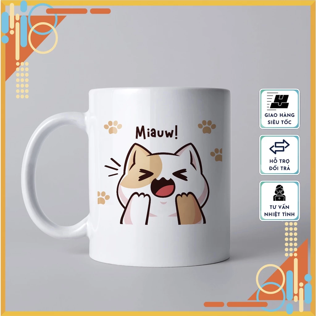 猫柄キュートなセラミックマグカップ 330ml - 高品質ギフト・日常使いに最適