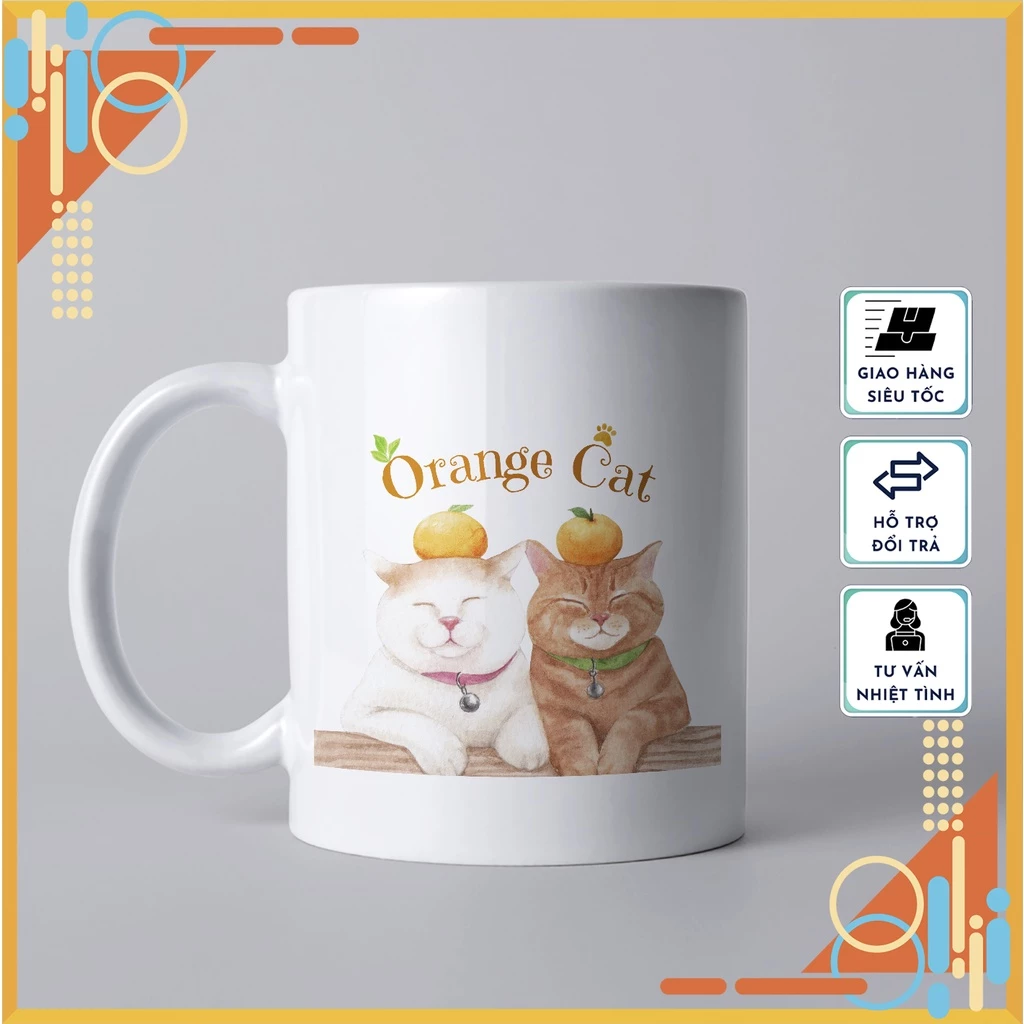 可愛い猫柄セラミックマグカップ - 高級ギフト・日常使いに最適！