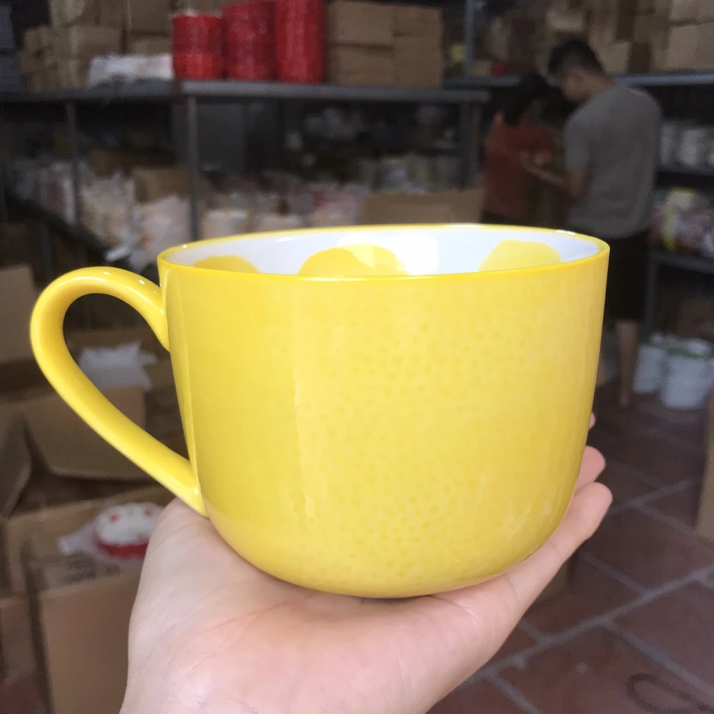 レモン型セラミックマグカップ 可愛い蓋付きストロー付き 子供用 高品質陶器グラス