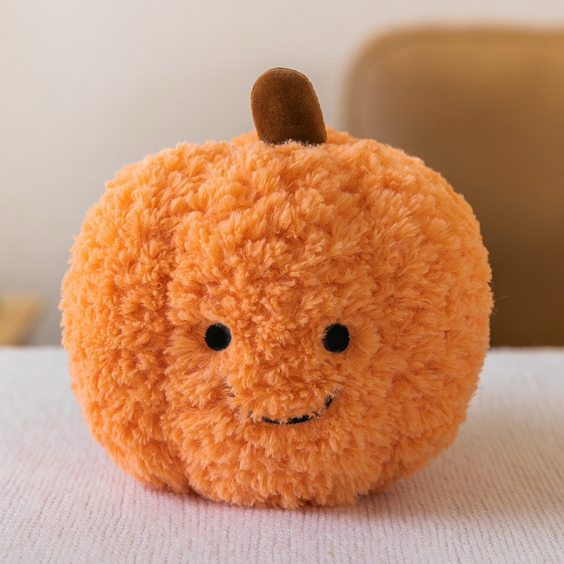 Gấu Bông Rau Củ Cute Size Mini Mềm Lông Xù - Hình quả bí ngô ぬいぐるみ かわいい しっかりとしたデザイン やわらかい ぬいぐるみ ミニサイズ かわいいデザイン