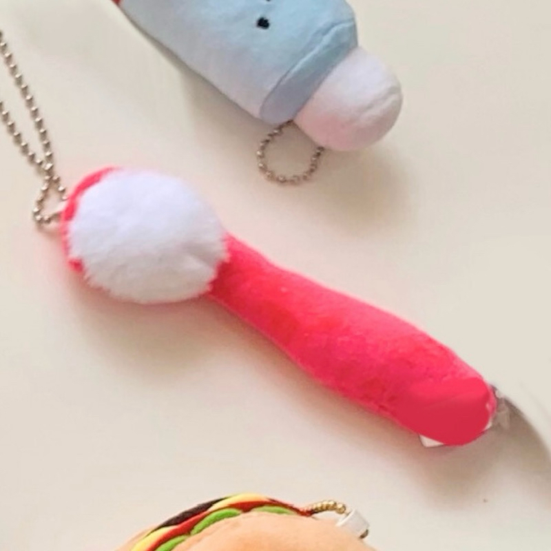 かわいい歯ブラシ型ぬいぐるみキーホルダー 携帯便利 小型サイズ