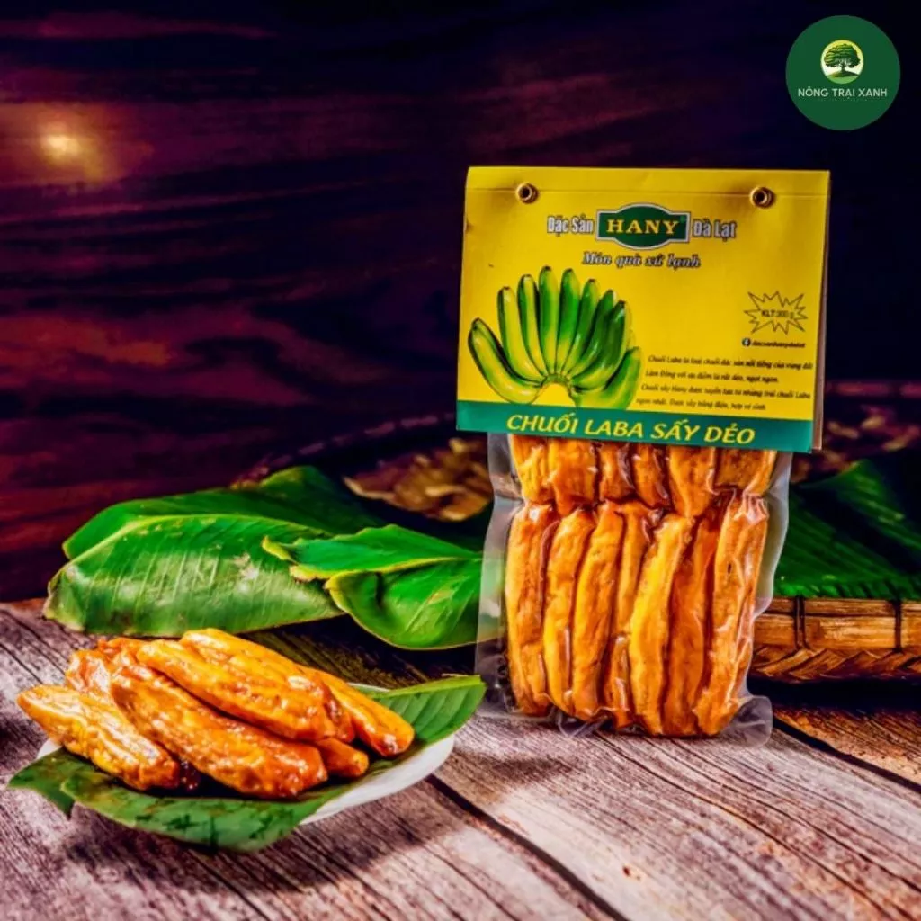 ダラット産ラババナナドライ（砂糖不使用・もちもち食感）- 農園直送のヘルシーおやつ