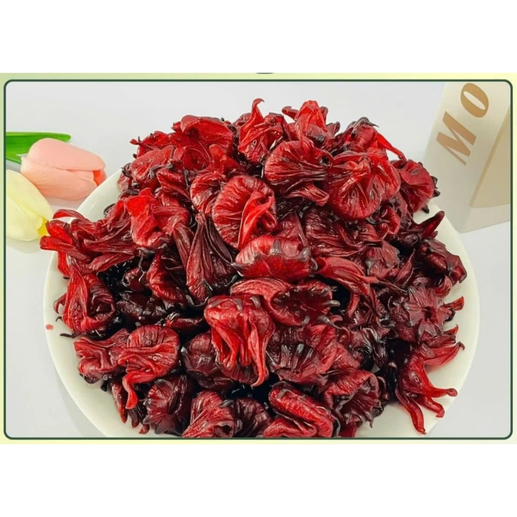 ダラット特産 ハイビスカス（アティソ đỏ）の花びらドライフルーツ 250g ジップ袋入り - 濃厚な酸味と甘み、肉厚な花びら