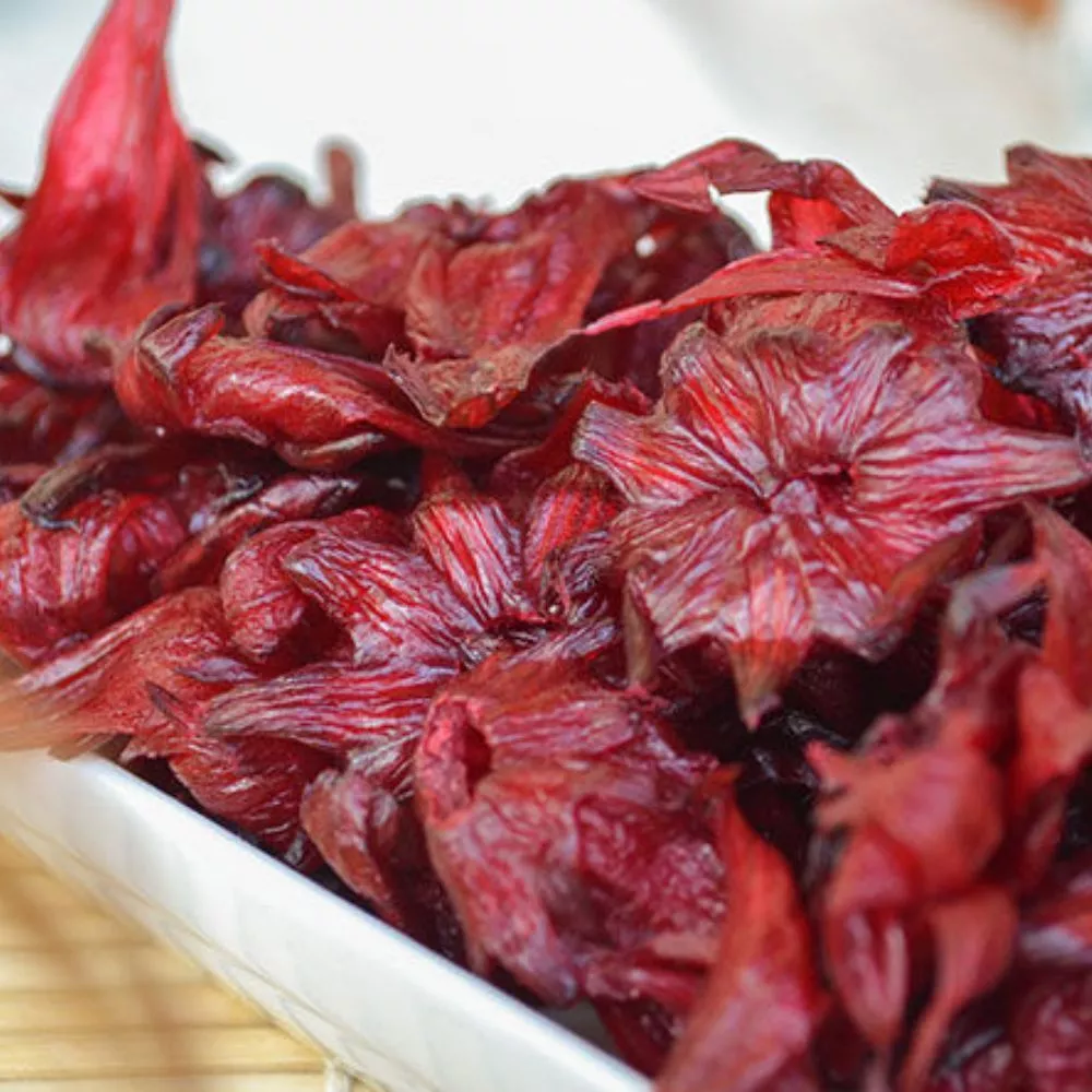 ダラット産ハイビスカス（アティソー đỏ）乾燥花茶 – 全花使用、デトックス・安眠サポート – 100g – チャモックタイバク