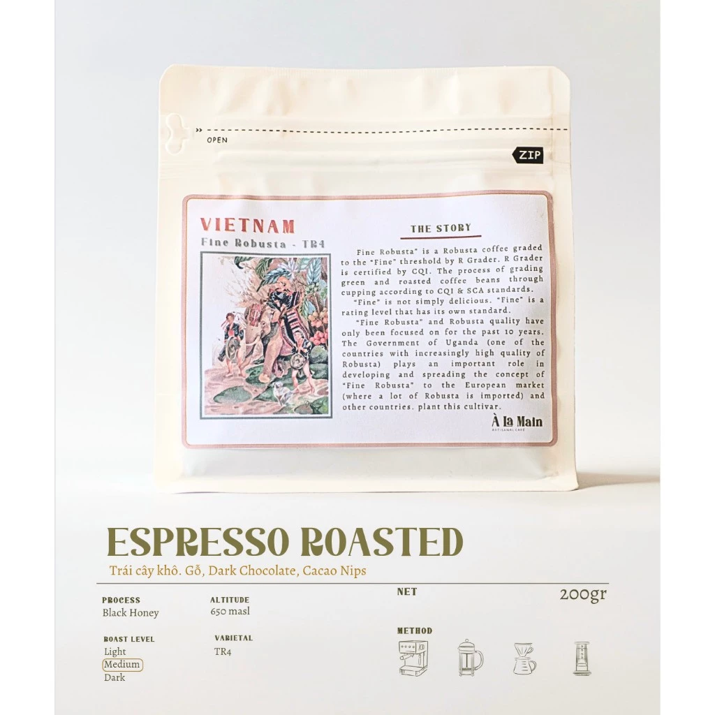 【ダクラク産】イーヘレオ農園 ファインロブスタハニー コールドブリュー用粗挽きコーヒー粉 500g (SCA CQI 84.3)