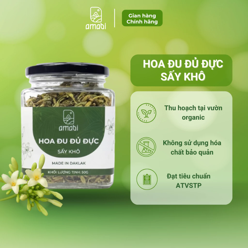 ダクラク産 フリーズドライ パパイヤ雄花茶 50g - 消化促進＆心身のバランス