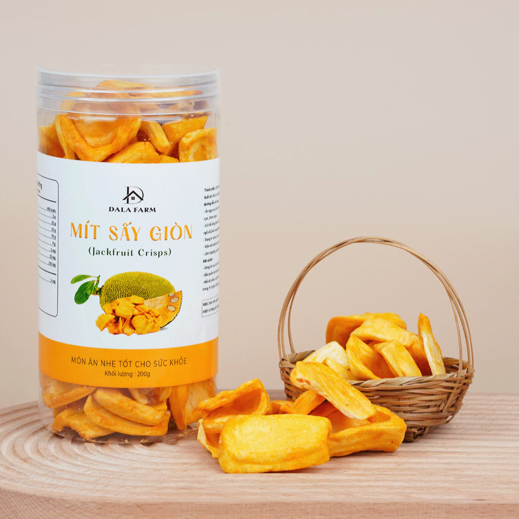 DALA 200g ダラット特産 プレミアムタイジャックフルーツチップス（サクサク、厚切り、丸ごと果肉）