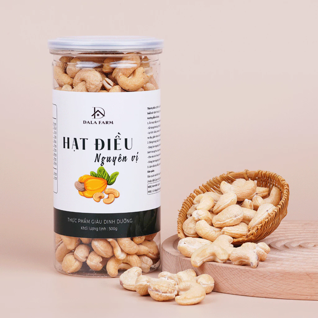 DALA 無塩・無添加 素焼きカシューナッツ 500g | ベトナム・ビンフック省産最高級カシュー