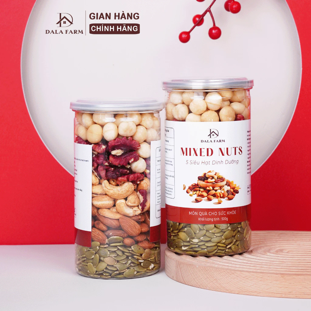 DALA プレミアム5種ミックスナッツ 1000g - 素焼き・無添加で栄養満点！