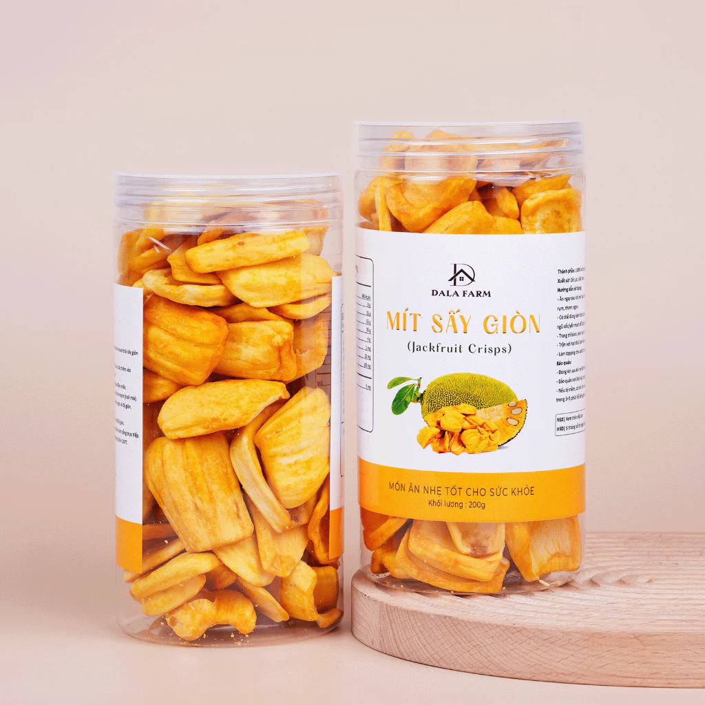 DALA 最高級ダラット産タイジャックフルーツドライチップス 200g×2個セット（厚切り・丸ごとサクサク甘い）