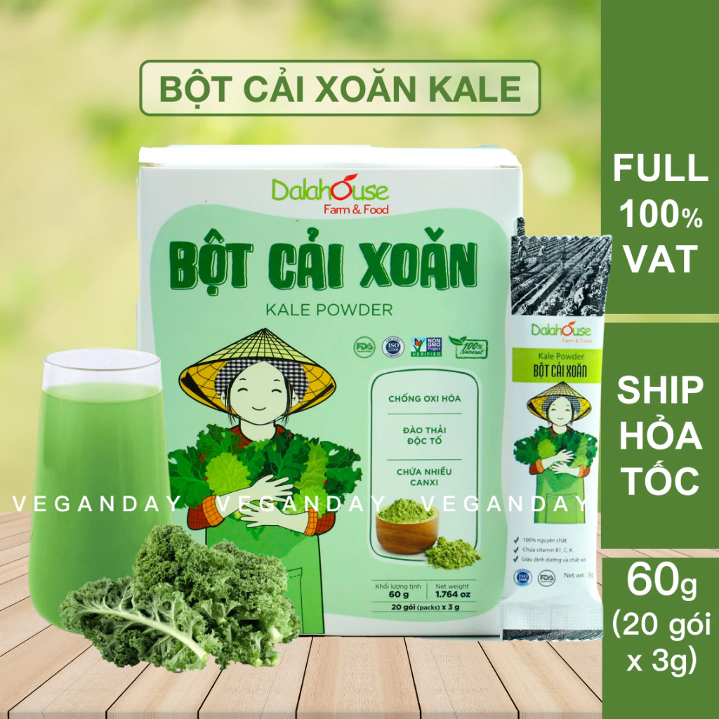 Dalahouse オーガニックフリーズドライ ケールパウダー 60g - 欧州基準認定スーパーフード