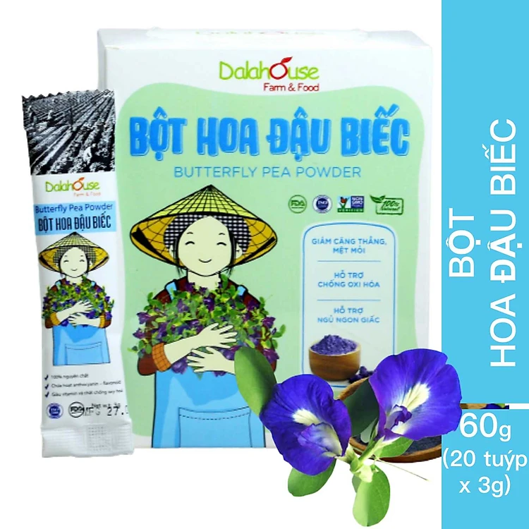 フリーズドライ バタフライピーのパウダー 60g(20本入り) Dalahouse