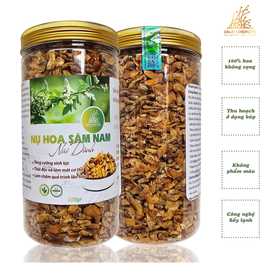Dalat Cordyceps ハーブティー サンナム蕾 冷凍乾燥 200g Dalat Cordyceps