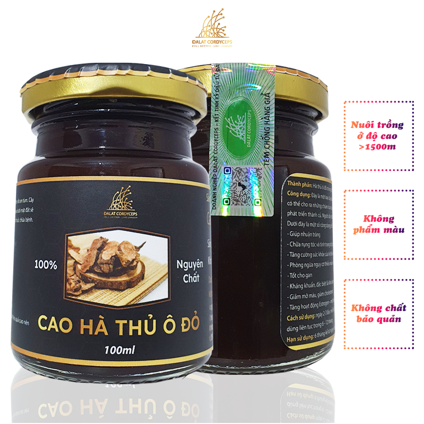 Dalat Cordyceps プレミアム ハトウオ濃縮エキス 髪と健康サポート 100g Dalat Cordyceps