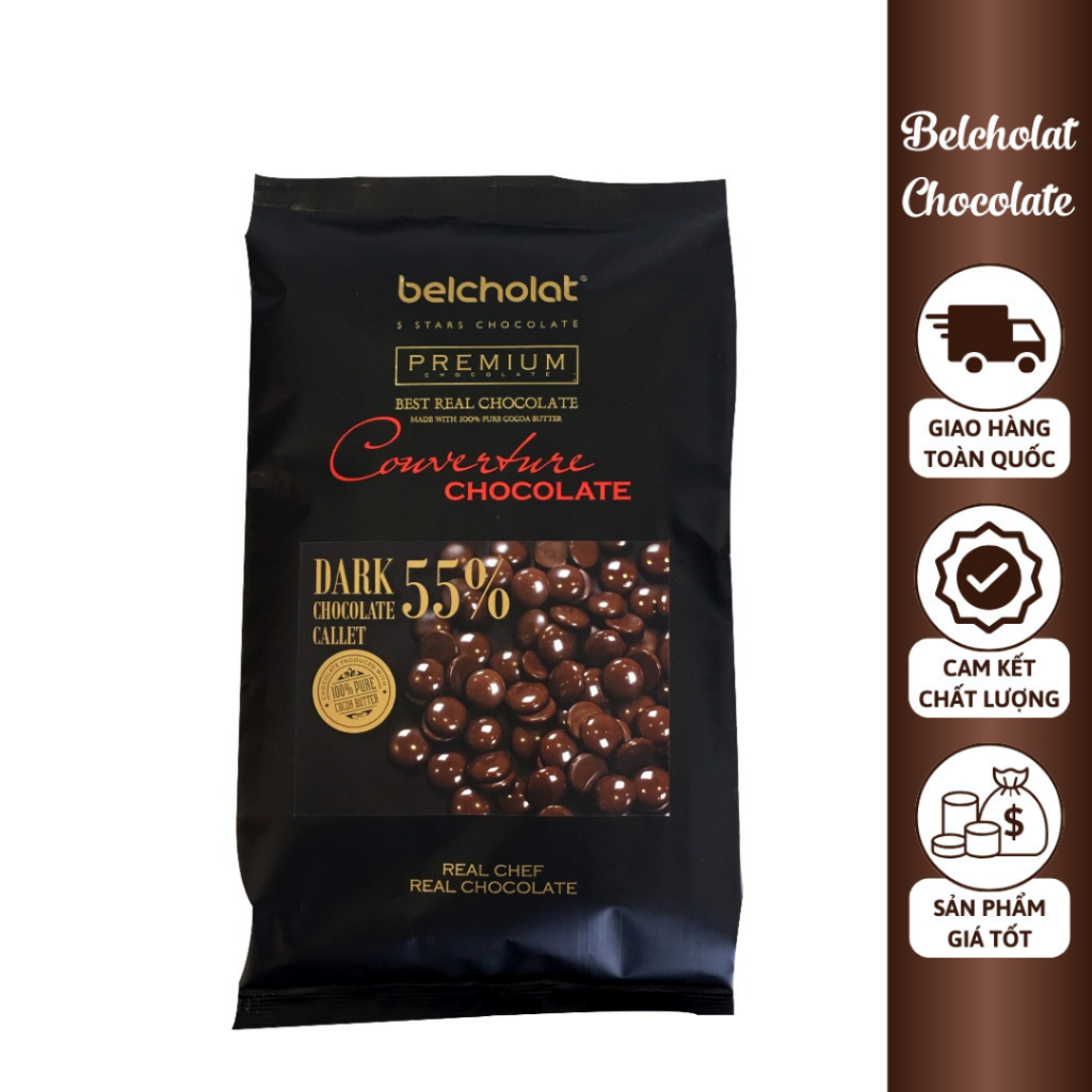 ダークチョコレート クーベルチュール カジェ ベルショラ 55%カカオ 500g/1kg Belcholat